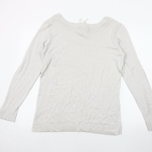 Banana Republic Women's Ivory Knit Pullover Jumper Size L