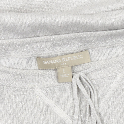 Banana Republic Women's Ivory Knit Pullover Jumper Size L