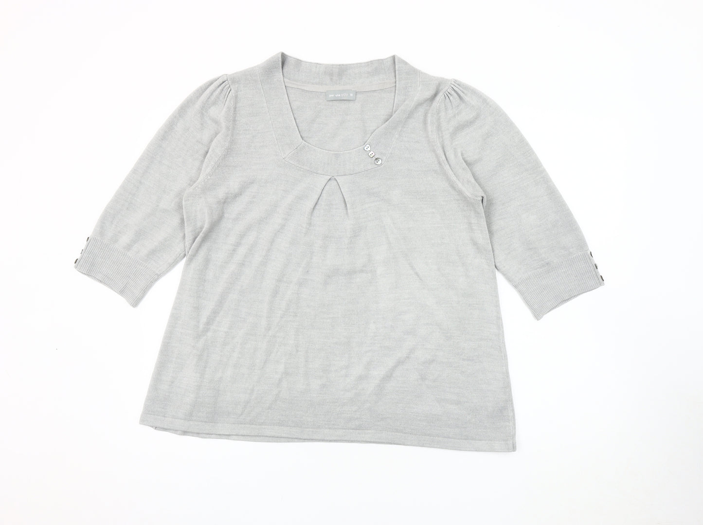 Per Una Women's Grey Pullover Jumper Size 18