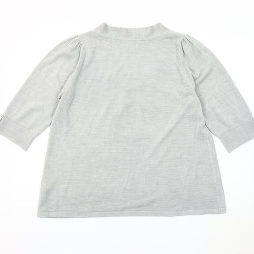 Per Una Women's Grey Pullover Jumper Size 18