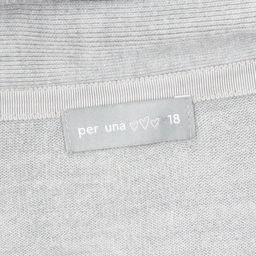 Per Una Women's Grey Pullover Jumper Size 18