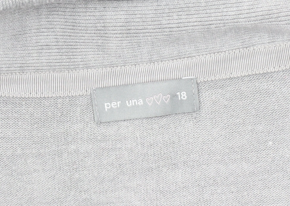 Per Una Women's Grey Pullover Jumper Size 18