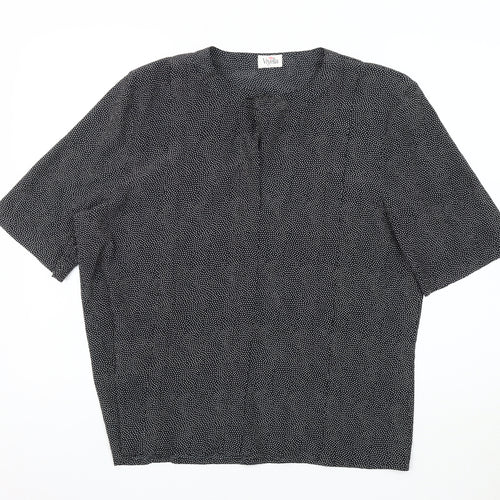 Viyella Women's Black Polka Dot Blouse Size 16