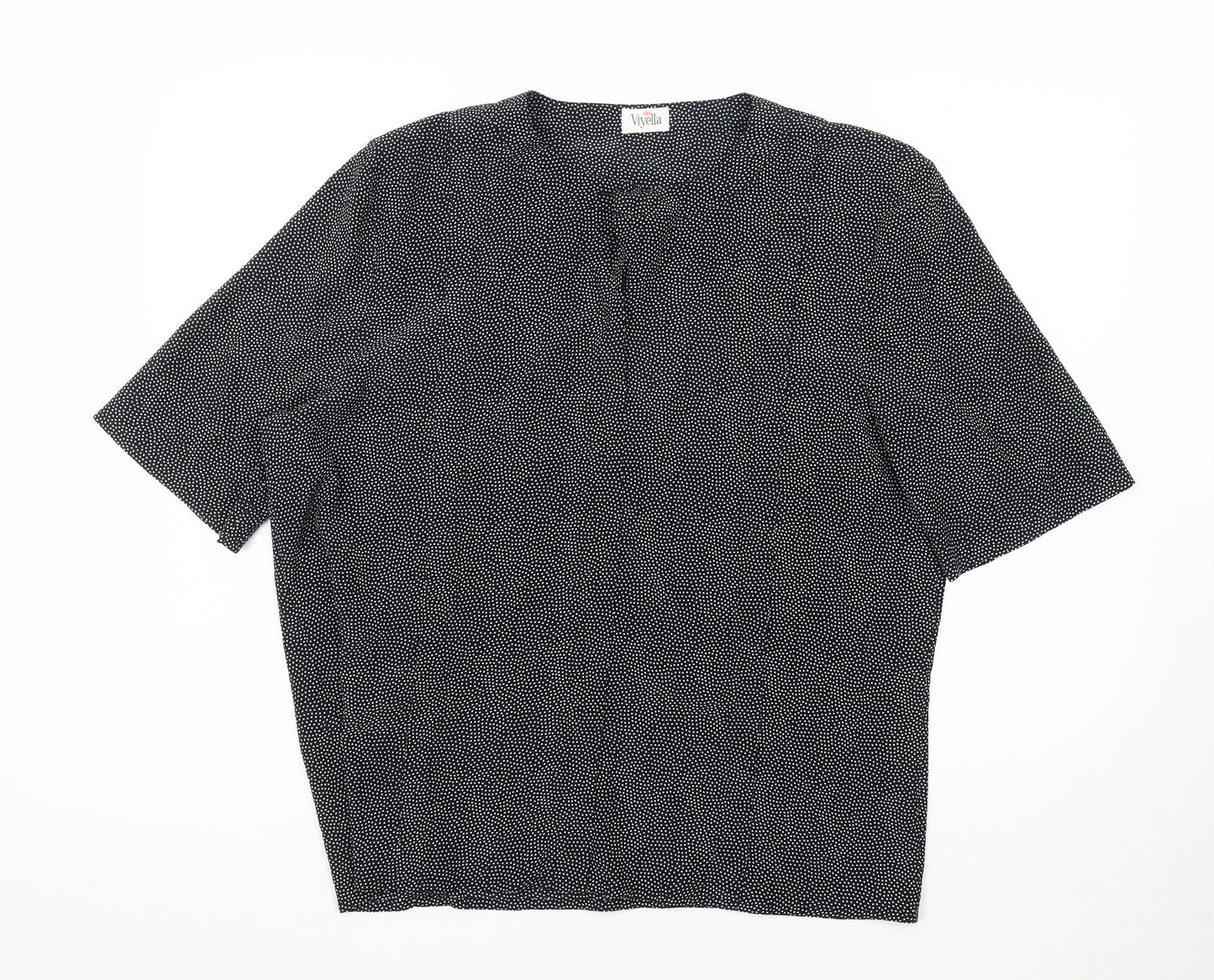 Viyella Women's Black Polka Dot Blouse Size 16