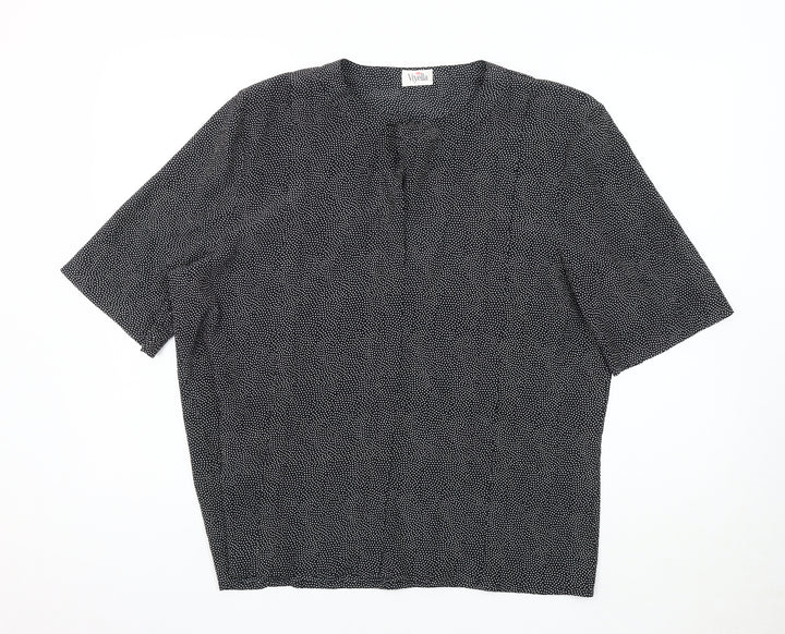 Viyella Women's Black Polka Dot Blouse Size 16
