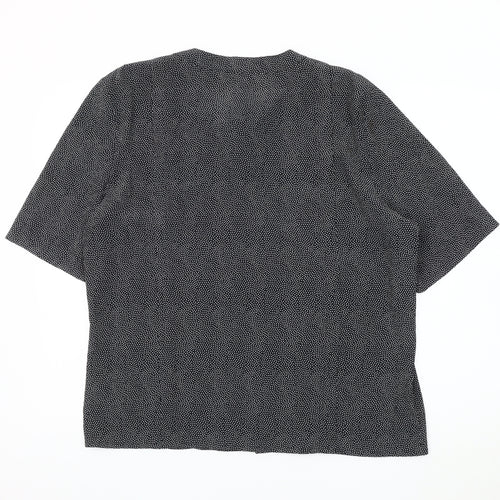 Viyella Women's Black Polka Dot Blouse Size 16