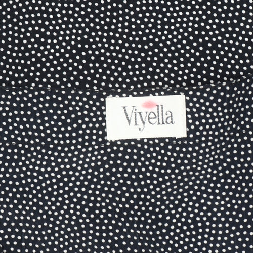 Viyella Women's Black Polka Dot Blouse Size 16