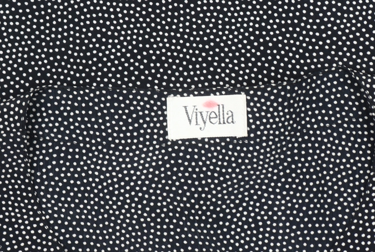 Viyella Women's Black Polka Dot Blouse Size 16