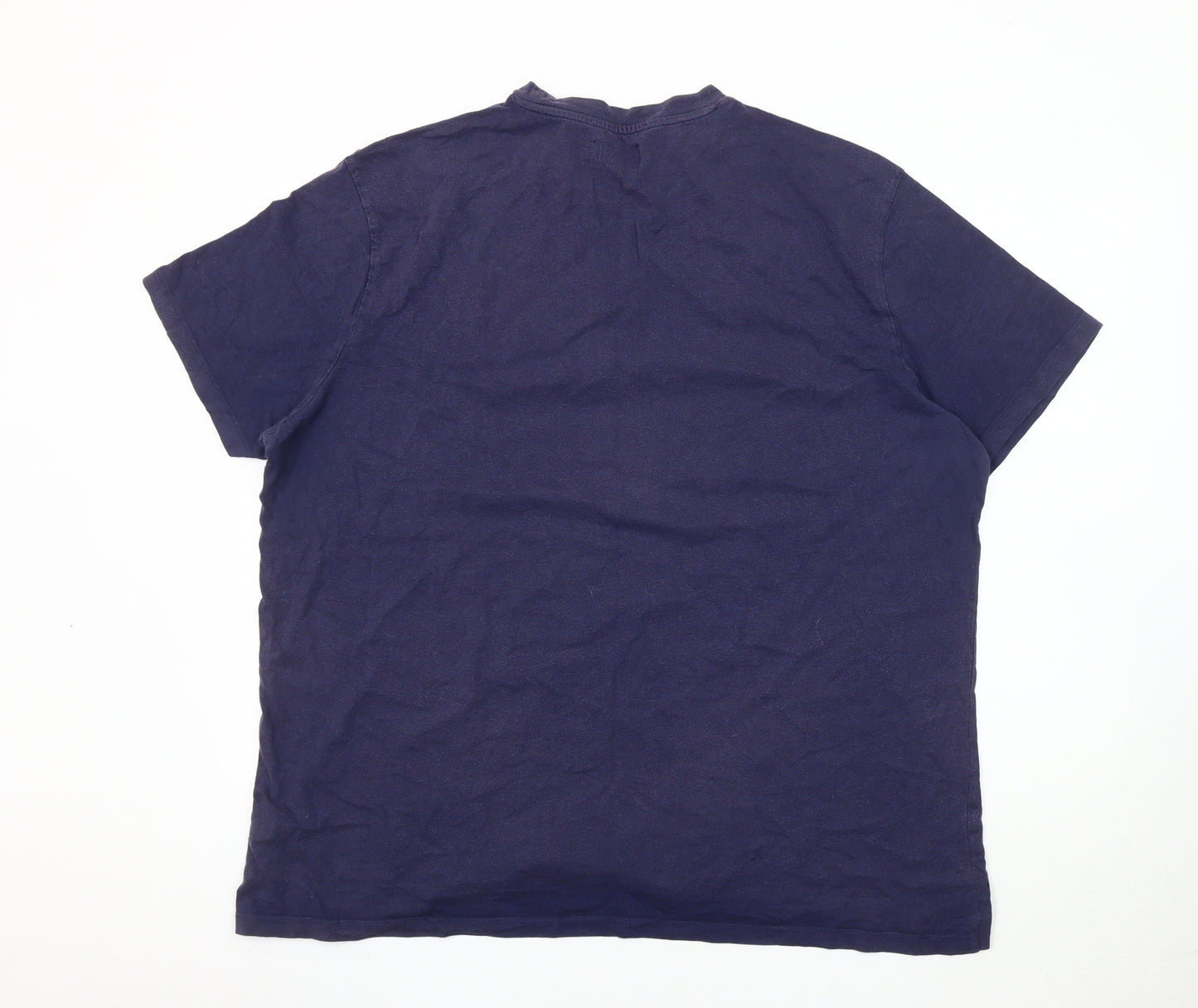 Label-J Men's Blue City Graphic Print T-Shirt 2XL