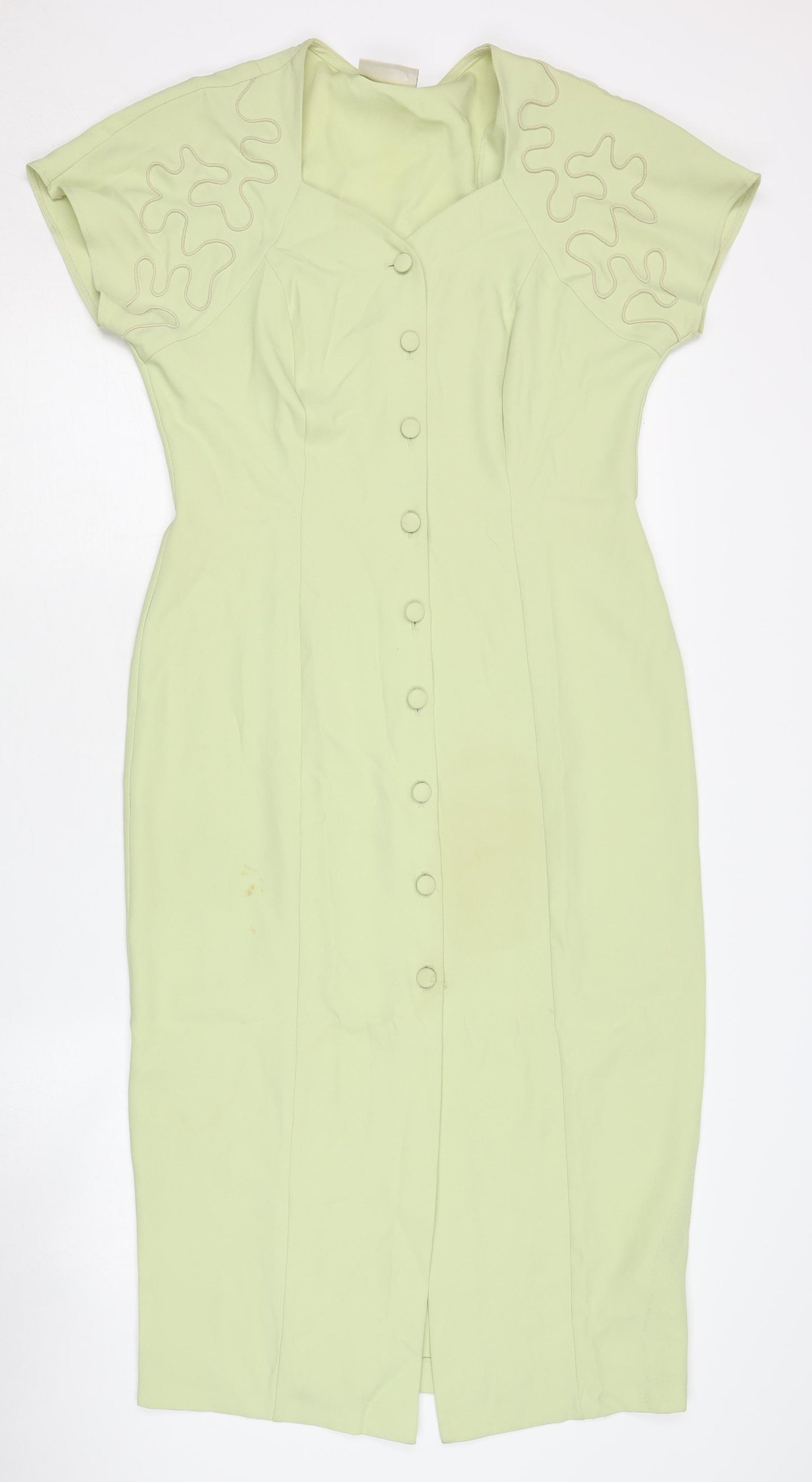 Richards Women's Green Dress, Short Sleeve, Size 12