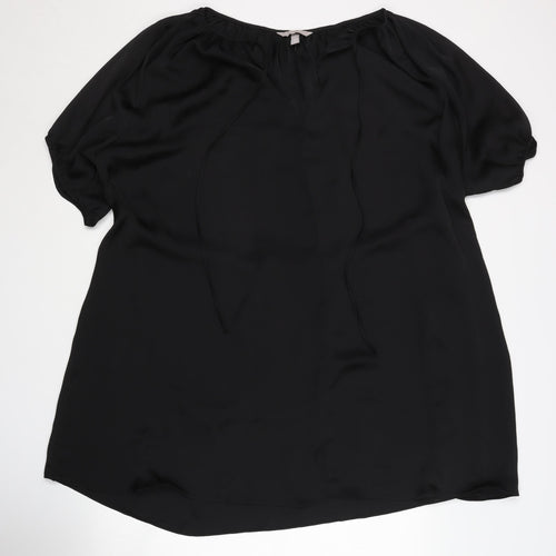 H&M Women's Black XL Shift Dress, Casual, Short Sleeve