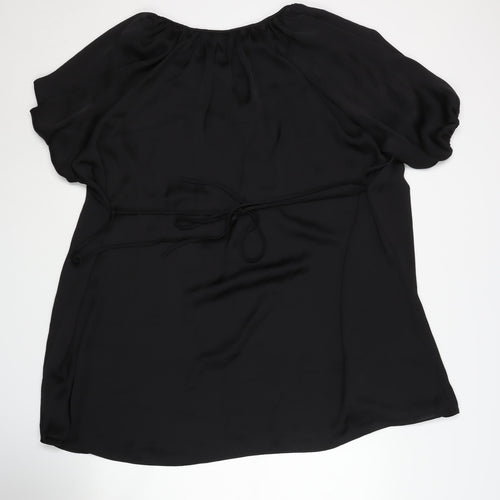 H&M Women's Black XL Shift Dress, Casual, Short Sleeve