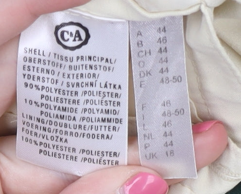 Canda Women's Beige Overcoat Size 18 Casual