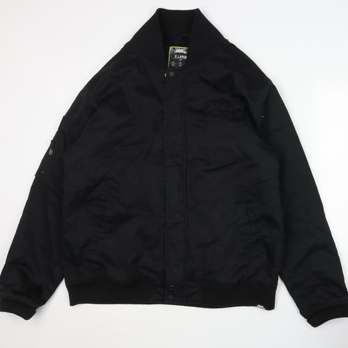 No Fear Men's Black XL Bomber Jacket