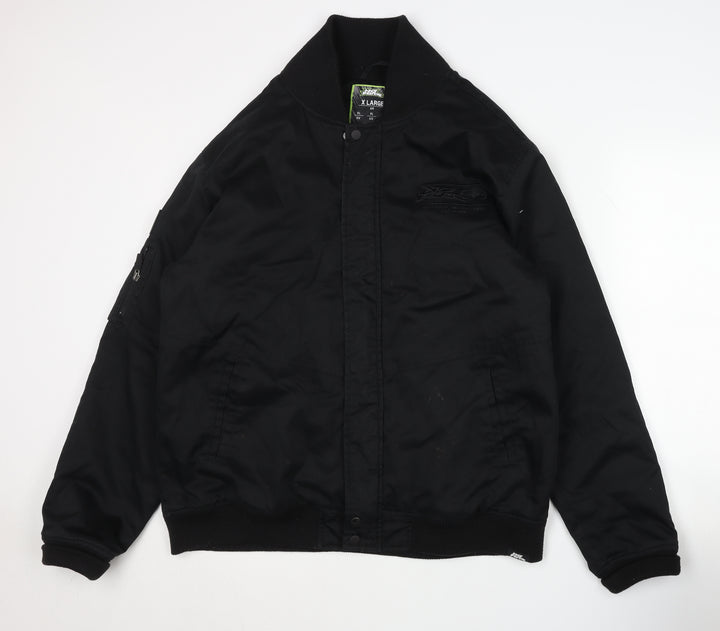 No Fear Men's Black XL Bomber Jacket