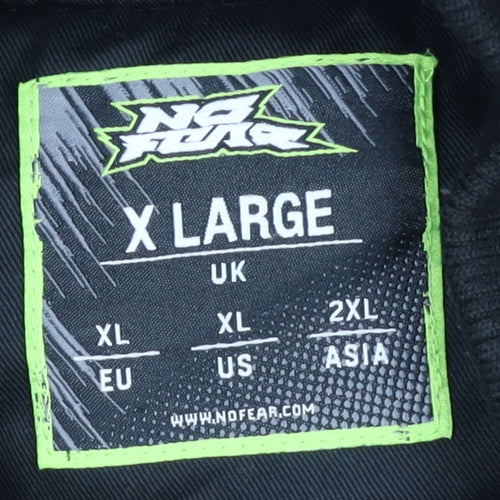 No Fear Men's Black XL Bomber Jacket