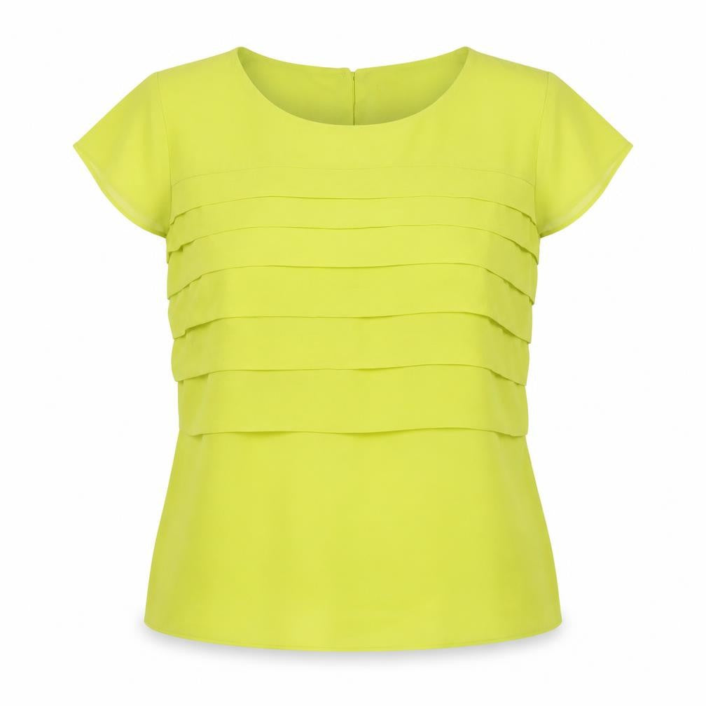 Front view of Marks & Spencer Women Yellow Blouse, size 16