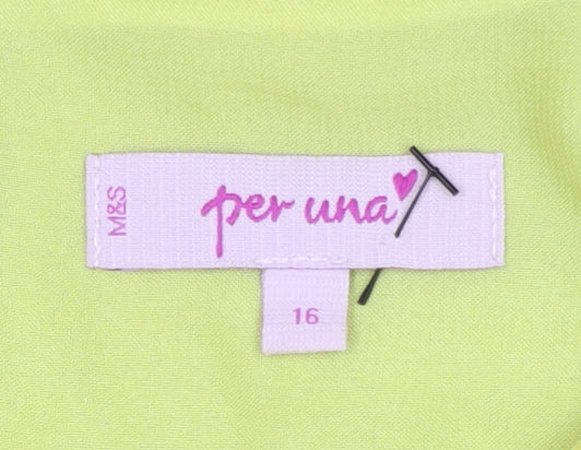 Marks and Spencer Women Yellow Blouse Size 16