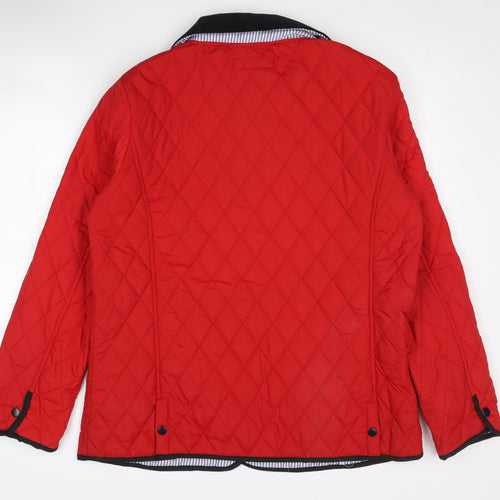 Stars and Hearts Women's Red Quilted Jacket, 2XL