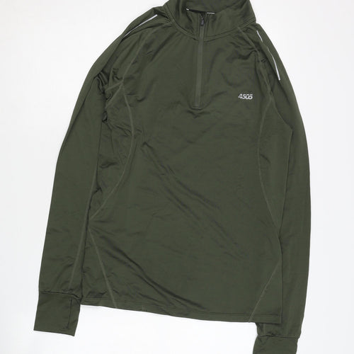 ASOS Men's Medium Green Long Sleeve 1/4 Zip Pullover