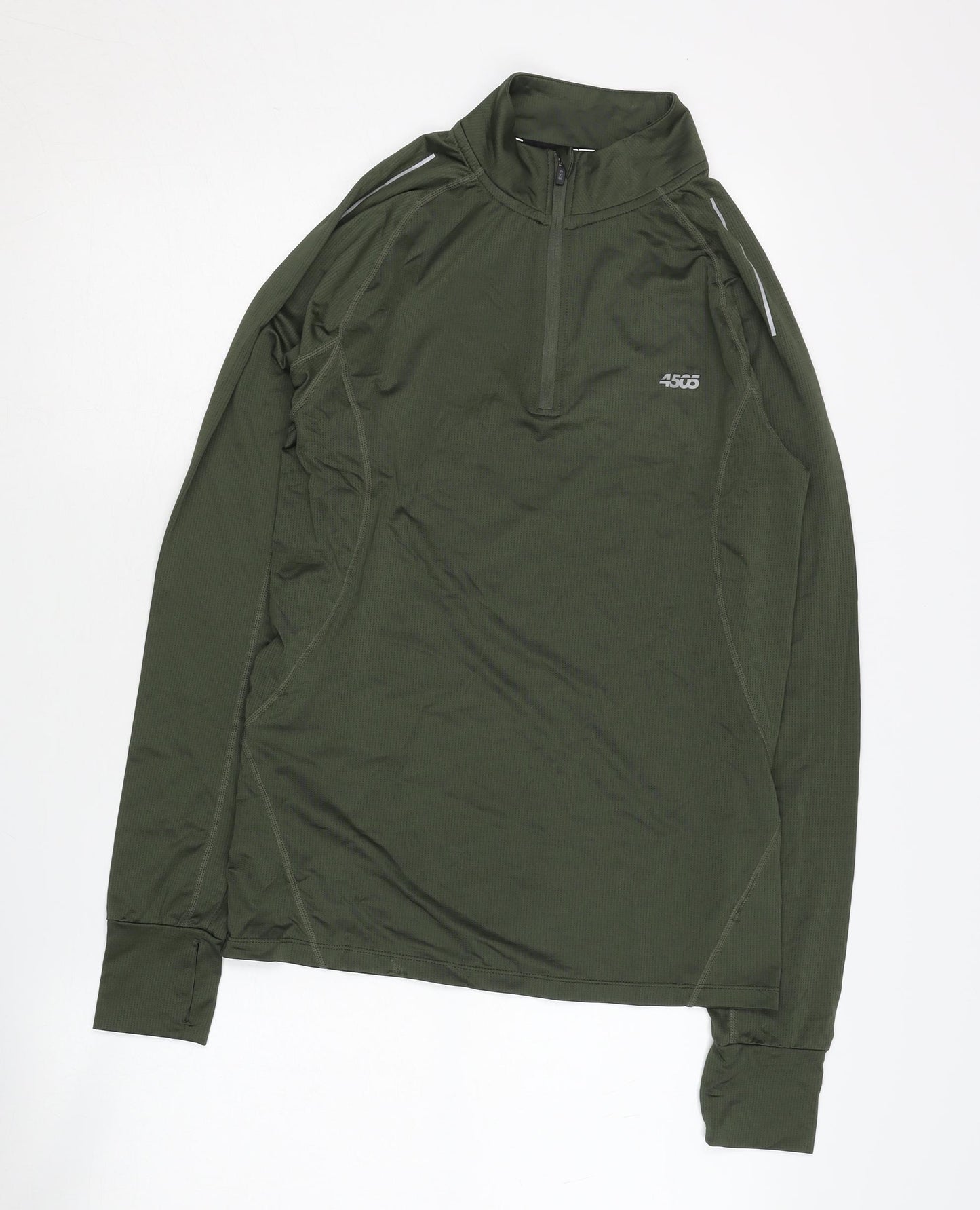 ASOS Men's Medium Green Long Sleeve 1/4 Zip Pullover