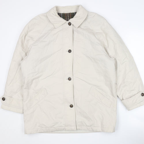 St Michael Women’s Beige Mid-Length Jacket Size 12