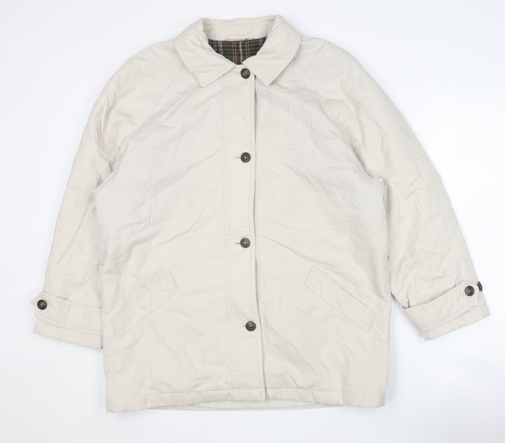 St Michael Women’s Beige Mid-Length Jacket Size 12