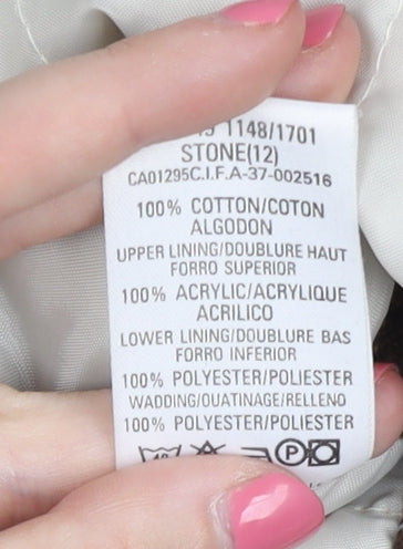 St Michael Women’s Beige Mid-Length Jacket Size 12