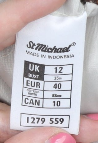 St Michael Women’s Beige Mid-Length Jacket Size 12