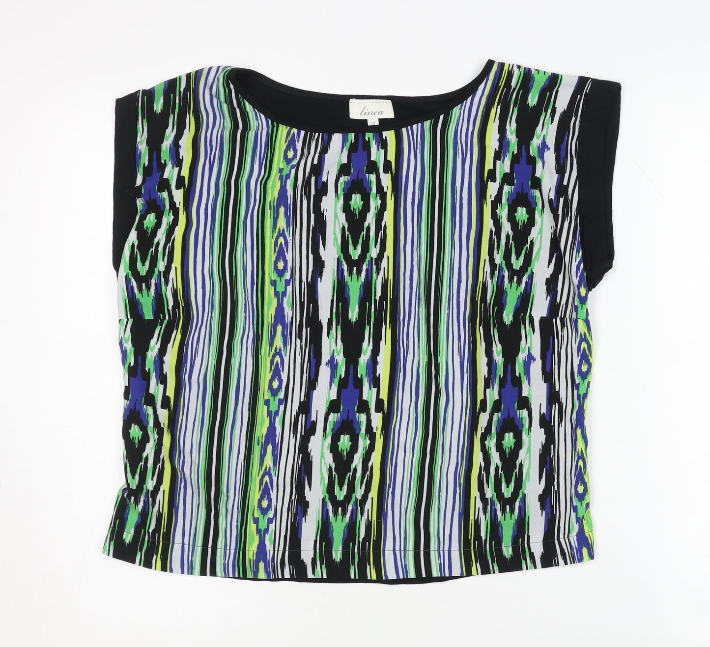 Linea Women's Multicoloured Geometric Blouse Size 12
