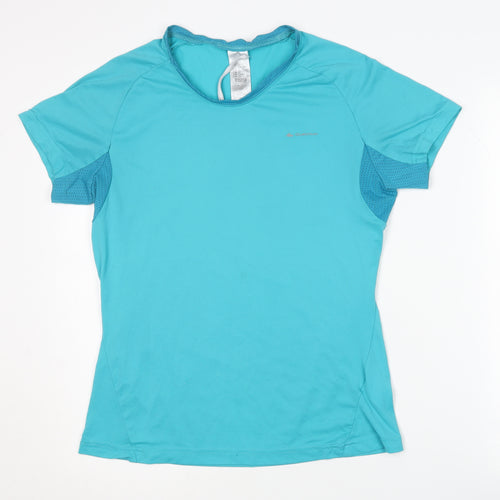 Decathlon Women's Blue Athletic T-Shirt Size L