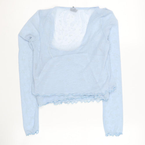 Urban Outfitters Blue Wrap Long Sleeve Top - Size S