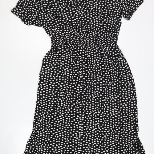 Dorothy Perkins Women's Black A-Line Midi Dress Size 10