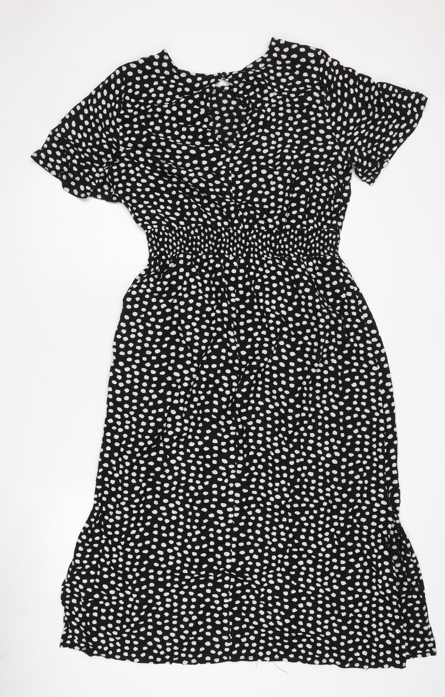 Dorothy Perkins Women's Black A-Line Midi Dress Size 10