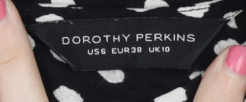 Dorothy Perkins Women's Black A-Line Midi Dress Size 10