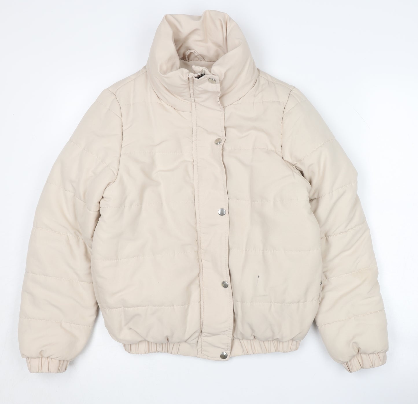 Boohoo Women's Beige Puffer Jacket Size 8