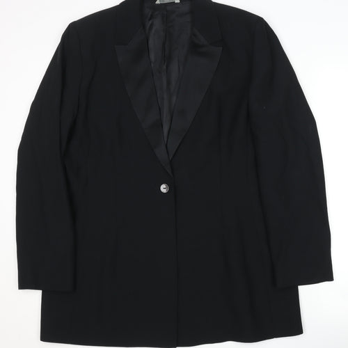 Marks and Spencer Black Women's Tuxedo Suit Jacket Size 16