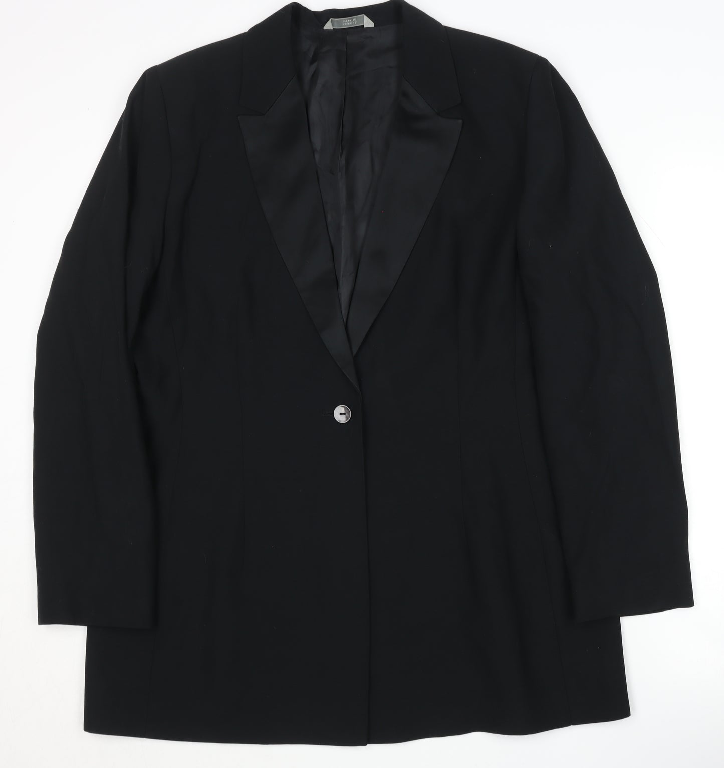 Marks and Spencer Black Women's Tuxedo Suit Jacket Size 16