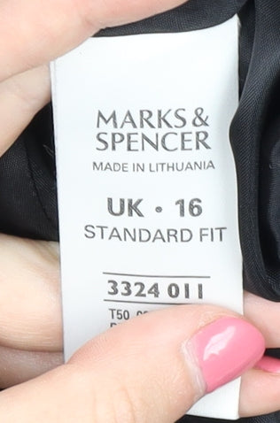 Marks and Spencer Black Women's Tuxedo Suit Jacket Size 16