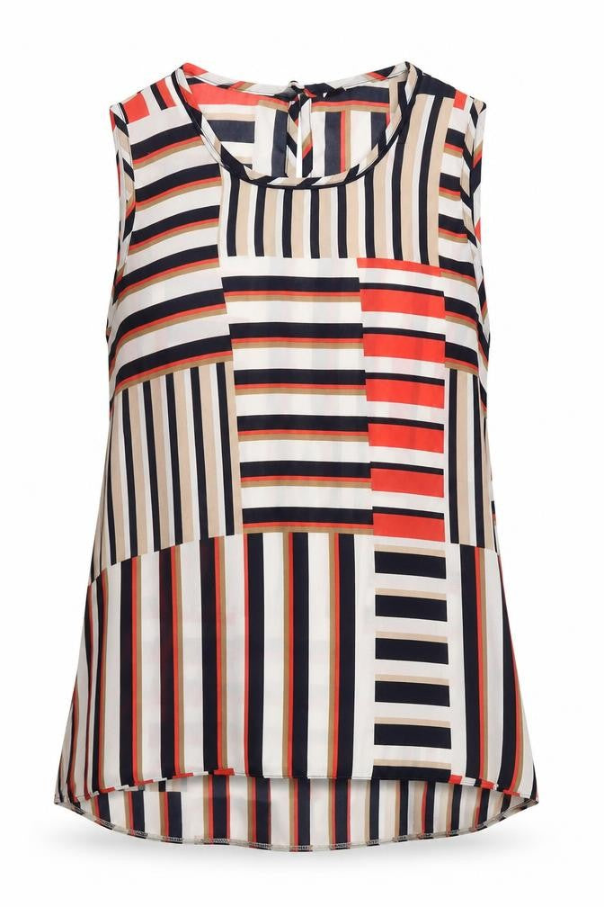 Front view of Dorothy Perkins Women's Multicoloured Striped Blouse