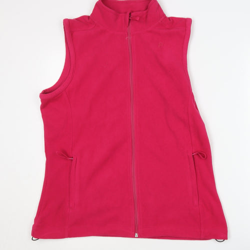 Crane Women's Pink Fleece Waistcoat L Full Zip