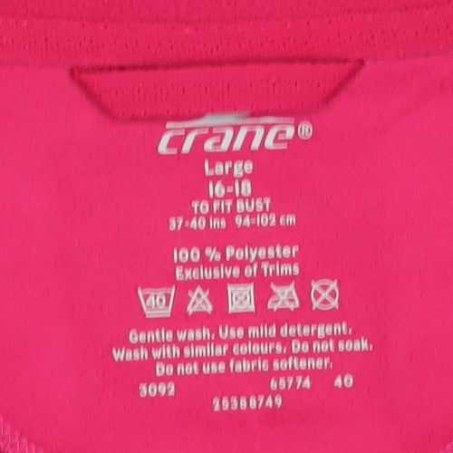 Crane Women's Pink Fleece Waistcoat L Full Zip