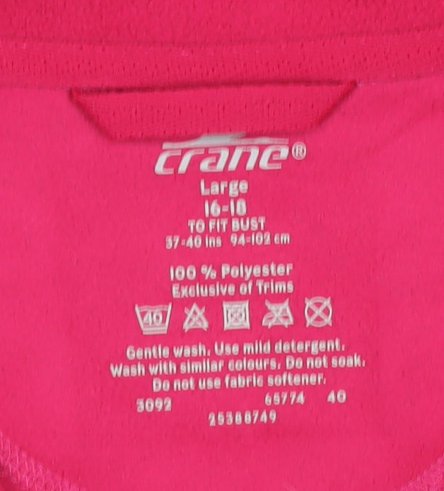 Crane Women's Pink Fleece Waistcoat L Full Zip