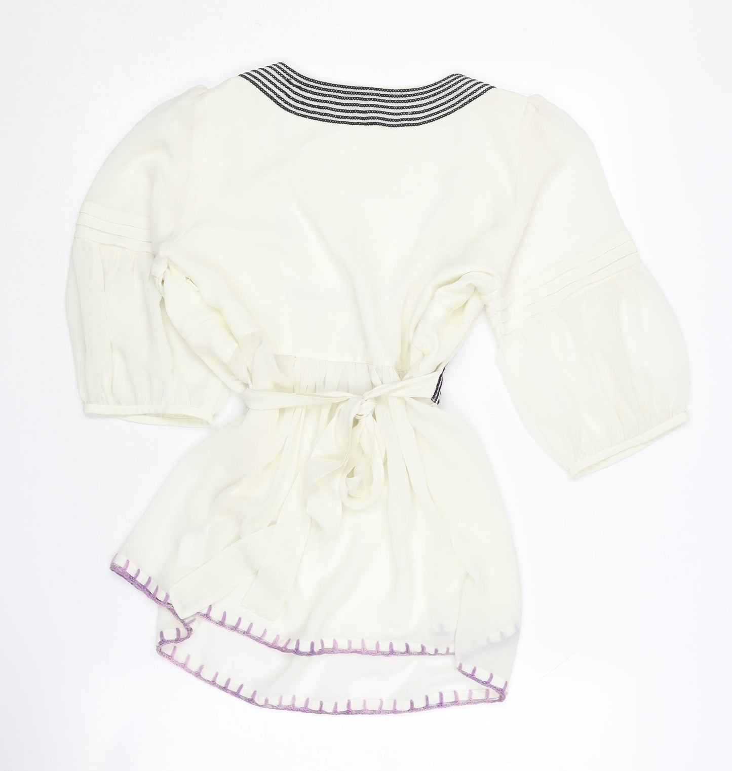 Manson Fusion Women White Embroidered Tunic Size 18