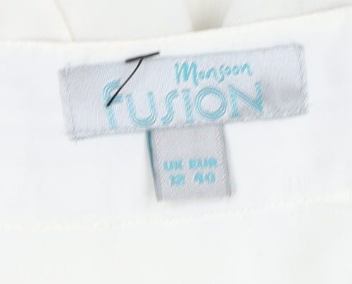 Manson Fusion Women White Embroidered Tunic Size 18
