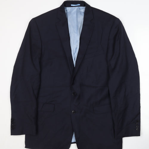 Charles Tyrwhitt Men's Blue Wool Blazer 42R