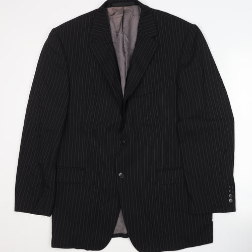Marks & Spencer Men's Black Pinstripe Suit Jacket 42R