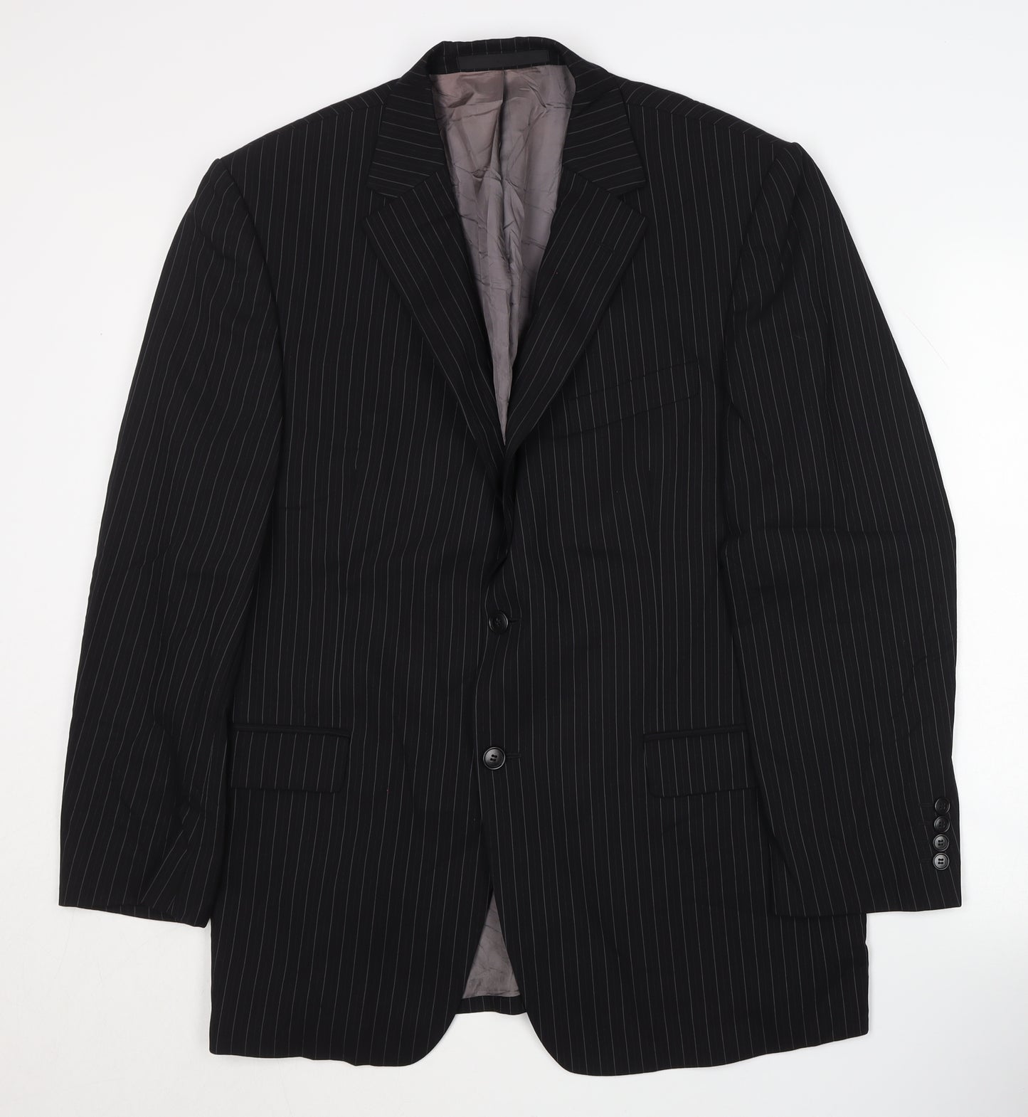 Marks & Spencer Men's Black Pinstripe Suit Jacket 42R