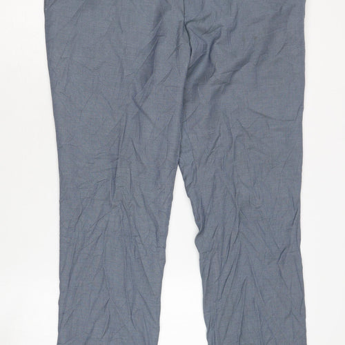 Fellini Men's Blue Dress Pants 38S Tailored Fit