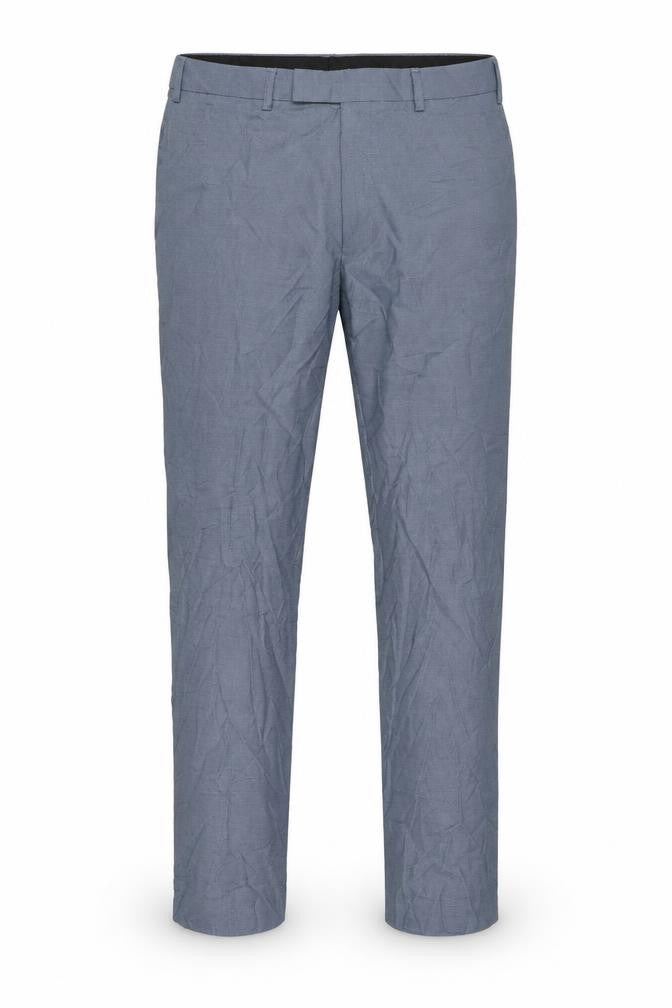 Front view of Fellini Men's Blue Dress Pants 38S Tailored Fit